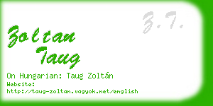 zoltan taug business card